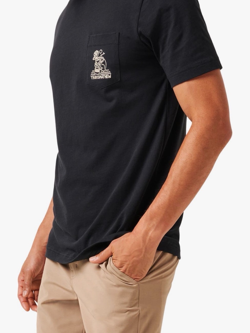 Travis Mathew Men's Black Pocket Tee M NWT - Picture 3 of 9